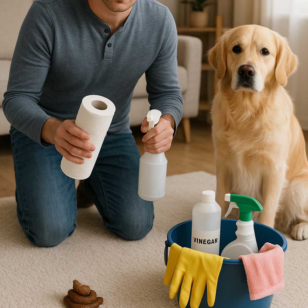 cleaning dog poop out of carpet