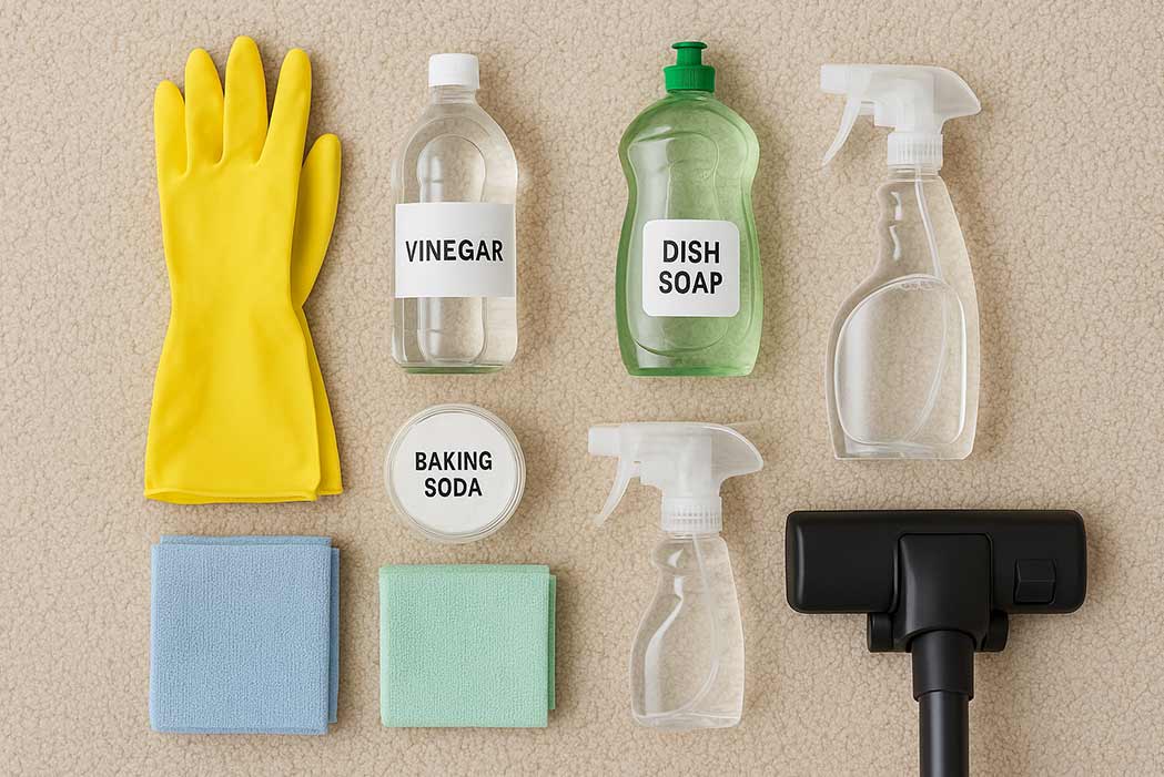 cleaning materials to remove dog poop out of carpet