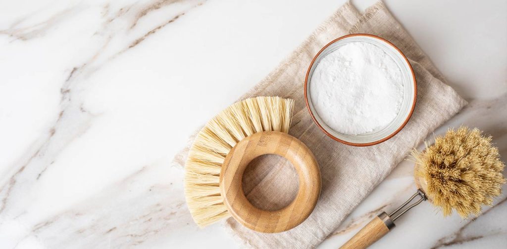 Grout cleaning using baking powder