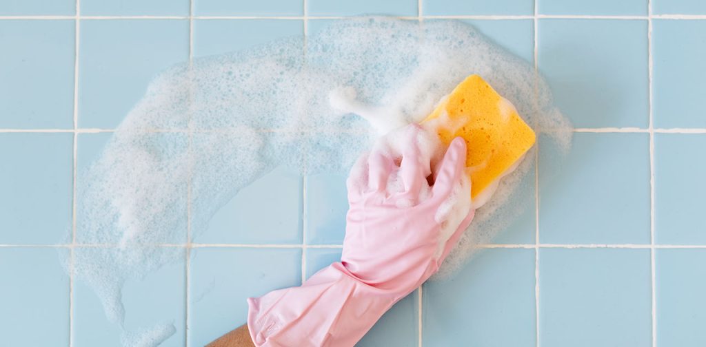 how to clean grout in tiles
