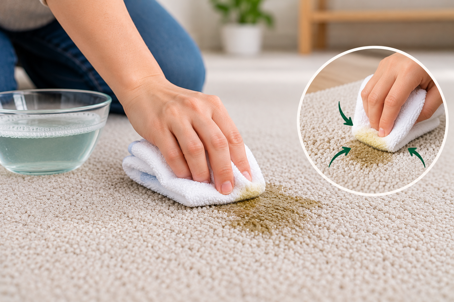 Gently Treat the Remaining Oil Stain